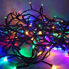 [단품] LED 은하수 100구 단품상품 크리스마스 트리 전구 조명 검정선/투명선, RGB(4색) 검정선, 1개