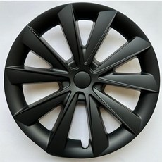 테슬라 모델3 전용 휠 허브캡 전면 휠커버, 2019-2022 모델 3, 스트레이트 스트라이프 무광블랙 4개, 1개