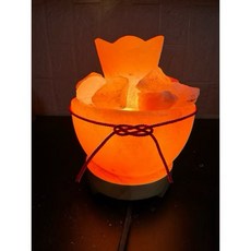 聚寶盆鹽燈 元寶造型鹽燈 開幕喬遷送禮首選 買鹽燈送電線燈泡, 一錠賺聚寶盆（直徑15cm),搭配開關電線