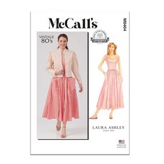 McCall's M8464K5 빈티지 1980년대 미스와 미스 쁘띠 안감 재킷 및 드레스 바느질 패턴 패킷 Laura Ashley 디자인 코드 M8464 사이즈 8-10-, McCall's M8464K5 빈티지 1980년대 미스