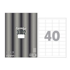 폼텍 LQ-3102 바코드용 라벨 A4 40칸, 단품