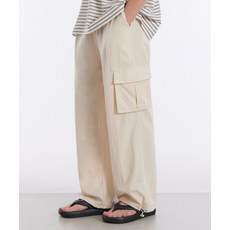 [굿라이프웍스] 와이드 썸머 카고 조거 팬츠 아이보리