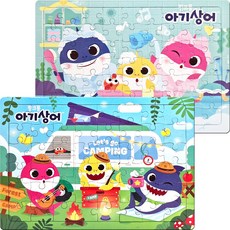 아기상어 미니 판퍼즐 세트, 24피스, 1개