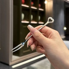 316不鏽鋼 愛心水果叉 蛋糕叉 甜品叉, 1個, 【高顏值316愛心水果叉】1支