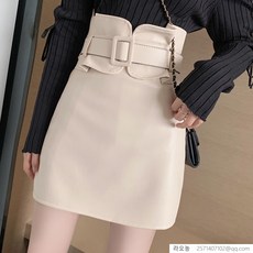 라오농 올가을 가을 치마 하이웨스트 H라인 여성미니스커트 가죽치마+KIGFju458X