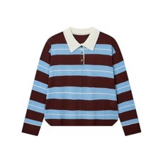 [백화점 홈쇼핑 정품] 보브 스트라이프 패턴 카라 풀오버 7156250001