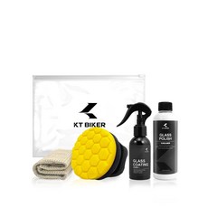 KT BIKER 玻璃鍍膜組2.0 專業級玻璃清潔鍍膜 輕鬆去除油膜水漬 提升行車安全, 1套, 100ml