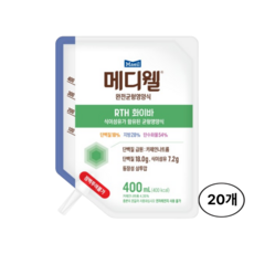 메디웰 완전균형영양식 RTH 화이바 400ml (피딩세트) 20개