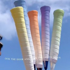 羽毛球拍手膠漸變色泡泡膠高顏值減震吸汗防滑比賽專用舒適纏帶, 漸變紫,4條裝+4個白色封口膠, 1個