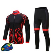 최신 가을 겨울 자전거 세트 자전거 정장 유니폼 프로 팀 레이싱 스포츠 긴 소매 자전거 유니폼 남성용 바지, 14) G  M, 1개