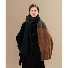 AVA MOLLI SUPER KID MOHAIR THREE-TONE 머플러 DGreen 3991298