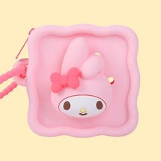 페이스 산리오 실리콘 스퀘어 미니 파우치-마이멜로디