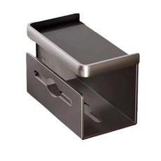 壁掛式面紙盒 面紙盒壁掛 紙巾架 雙層紙巾架 廁所面紙盒 浴室無痕衛生架 居家必备 免打孔 無痕貼, 灰色【7個及以上請選宅配】, 1個, 灰色【7個及以上請選宅配】