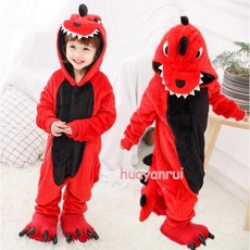 【台灣現貨】聖誕節兒童睡衣/兒童表演服 - 動物卡通造型保暖睡衣/恐龍裝 - 萬聖節交換禮物