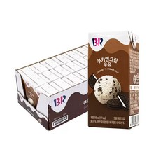 배스킨라빈스 쿠키앤크림 우유, 190ml, 24개