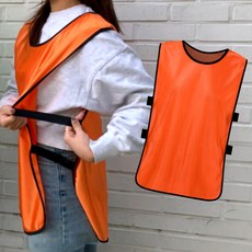 축구의류 훈련조끼 밴드형 오렌지색