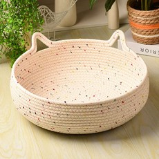 여름용 라탄 고양이집 사계절 사용 가능 쿨 고양이 스크레쳐 하우스, 1개, 단일 둥지