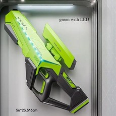 대형 전동 워터밤 led 물총 게틀링 대용량 개틀링 레이저 전자동 자동 워터건, LED 그린