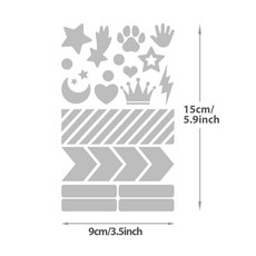 이로나 빛 반사 열전사 스티커 4종 의류 가방 소품 커스텀 전사지 아이콘 패치, 옵션 3 : 크라운 & 심볼 아이콘 세트, 1개