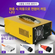전기 지게차 충전기 중장비 배터리 상품 운반기 관광차, 48V 15A, 1mAh, 1개