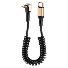240W 초고속 충전 케이블 더블 엔드 유형 C 스프링 장착 충전 와이어, 3차원 성