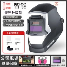 GEOSTAR 智能變光焊工防護焊帽, 1個, 【智能鏡片變光款】1內2外保護片