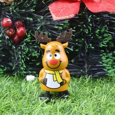 黑白寶貝 聖誕玩具 上鍊聖誕玩具 會走路聖誕老人 搖頭走路 聖誕發條玩具 耶誕老人 雪人 麋鹿玩具, 1個, 馴鹿