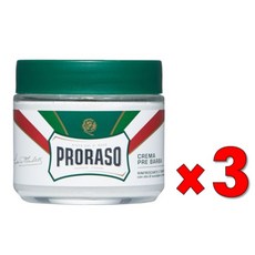 Proraso 프리 쉐이빙 면도 크림 그린 300ml X 3개입, 1개