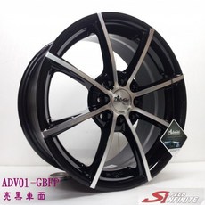 FK鋁圈 16吋 4/100 ADV-01 亮黑車面, 1個
