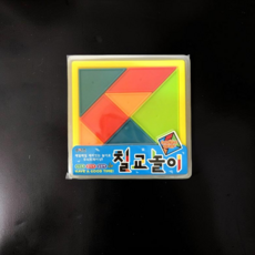 칠교도안 입체 도형 교구 미술 수업 재료 자석 퍼즐 IQ 쑥쑥, 4개