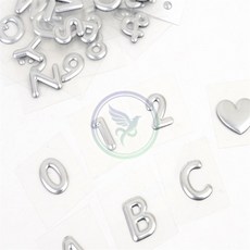 더가몽 입체 이니셜문자 스티커 1p 이모지대형, A