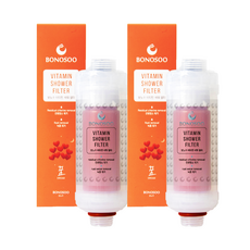 보노수 수압상승 샤워헤드 보노수 비타민 샤워필터 2개, 빨강 꿈2개