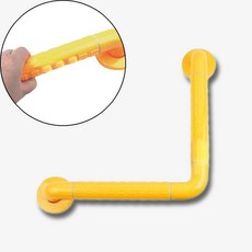 새나로 화장실 안전 보조 손잡이 90도 300x300mm 노랑 화장실지지대