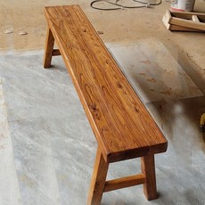 원목 벤치 고재 스툴 엔틱 현관 카페 레트로 우드 의자 체어, 4. 느릅나무 좌식 벤치 120