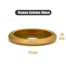 보어 20mm 직경 3 75mm 로마 열 건식 진공 브레이징 다이아몬드 그라인딩 휠 대리석 Demi-bullnose Edge P, 01 Roman Column 10mm