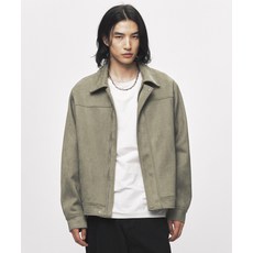 [블랙모먼트] 클래식 비건 스웨이드 자켓 [올리브]