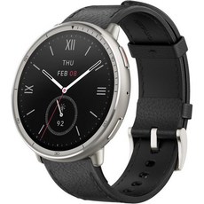 안드로이드 아이폰용 Amazfit 액티브 2 프리미엄 스마트 워치 피트니스 트래커 라운드 10일 배터리 방수 GPS 지도 심장 모니터 HYROX 모드 사파이어 글래스 가죽 +, Premium Round - Two Straps