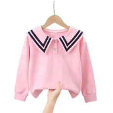 여아 해군넥 긴팔 티셔츠 [1071]