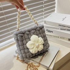 [영상제공] 샤샤벨 네트공예 빅플라워 미니 가방 만들기 diy 재료 세트, 블루, 1개