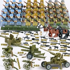 2차세계대전 미니피규어 세트 호환 블럭 중국 미군 독일군 프랑스군 병사 군용블록 퍼즐 조립, 8로군+자원군+혁명군/36명