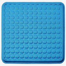 책상 의자 여름용 사각 쿠션 젤리 통풍 쿨방석 블루 사무용