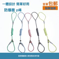 牽引繩專業訓練P繩戶外遛狗一拖二牽引繩中小型犬貓咪繩鏈狗狗p繩, 1個, 單條P顏色備註
