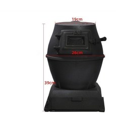 가정용 주철 화목 장작 무쇠 난로 실내 벽난로 소형 주물 야외, 중형