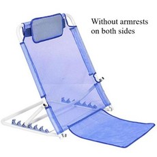바닥 의자 좌식 소파 접이식 등받이 거실 휴식 체어 다기능 침대 다중 기어 조절 가능 팔걸이가 있는 휴대용 프레임, 4)Blue Breathable-B
