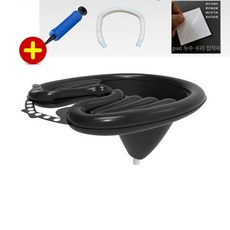 노인용 충전식 인플레이터블 샴푸기 블랙 헤어워시, 블랙 세트, 1개, 1L