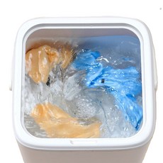 세탁코치 미니세탁기 아기 속옷 양말 살균 탈수 소형 세탁기, 5리터, 화이트