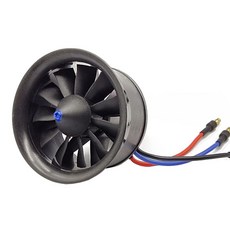 플라이컬러 EDF 70mm 3400KV 4S RC 제트 비행기 12 블레이드 덕트형 팬 ESC 80A 3 6S 밸런스 테스트 완료