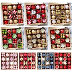 裝飾6cm電鍍球塑料球異形彩繪圣誕球禮品圣誕樹掛件聖誕節節慶派對裝飾聖誕掛飾聖誕佈置耶誕居家佈置, 新品mjxk-18酒紅+香檳金,單盒尺寸24x24x6cm圣誕球牛皮紙盒, 1個