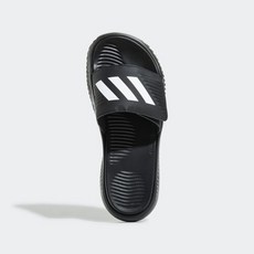 adidas 愛迪達 ALPHA BOUNCE厚墊拖鞋 黑色+多色按壓圓珠筆, 255