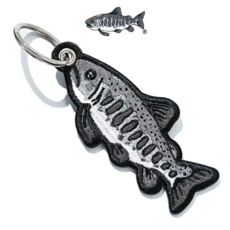 DAILYLAB 鮭魚刺繡吊飾鑰匙圈, JKS-鮭魚刺繡吊飾鑰匙圈, JKS-鮭魚刺繡吊飾鑰匙圈